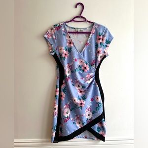 Lilac Floral Wrap Dress